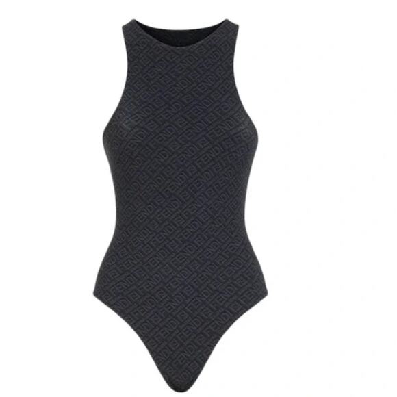 Fendi x Skims Black High Neck Bodysuit size XS - Picture 1 of 6